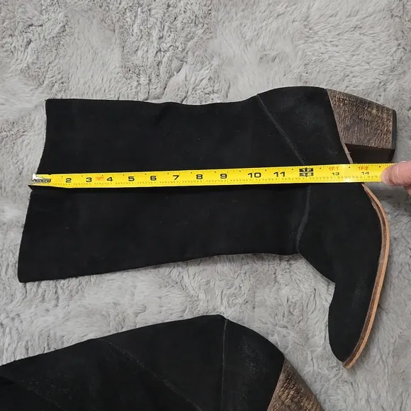 Steve Madden black suede leather tall boots