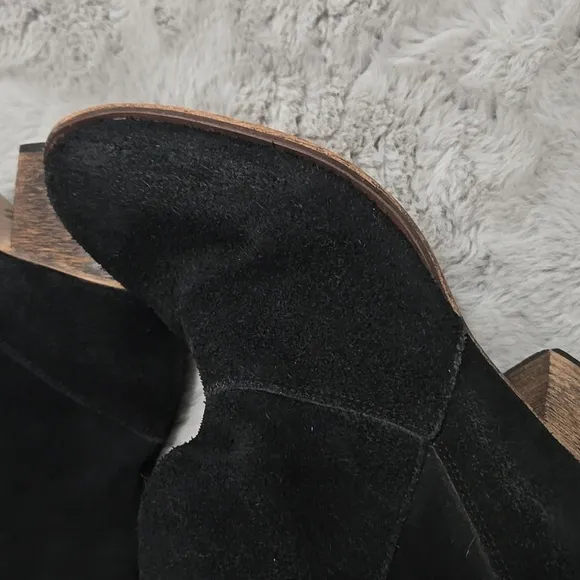 Steve Madden black suede leather tall boots
