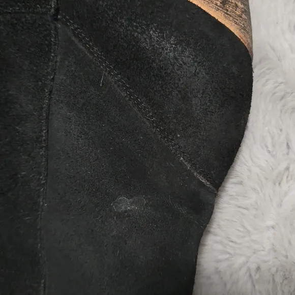 Steve Madden black suede leather tall boots