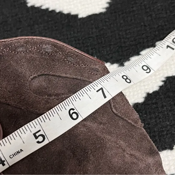 Steve Madden Chocolate Brown Suede Slouchy Saddle Cowboy Boots Size 10