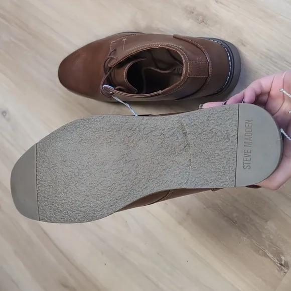 STEVE MADDEN Men's Short Chukka P-Symin Boots In Cognac