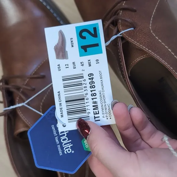 STEVE MADDEN Men's Short Chukka P-Symin Boots In Cognac