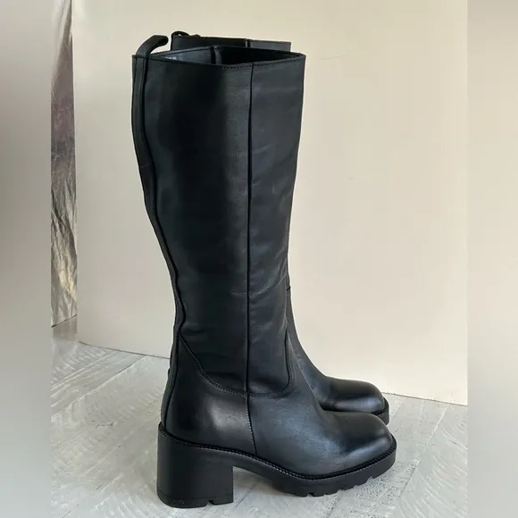 Steve Madden Womens Gyrate Leather Tall Knee-High Boots Like New Size 9 NWOB