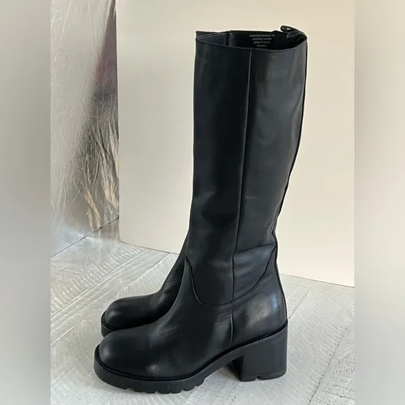 Steve Madden Womens Gyrate Leather Tall Knee-High Boots Like New Size 9 NWOB