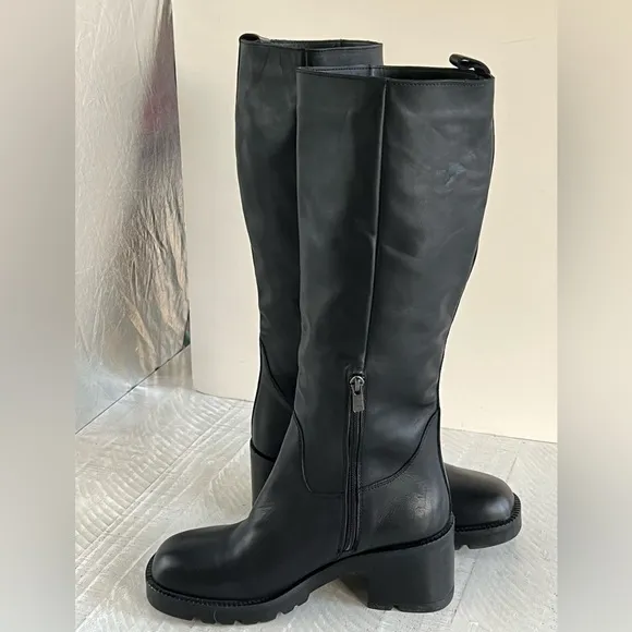 Steve Madden Womens Gyrate Leather Tall Knee-High Boots Like New Size 9 NWOB