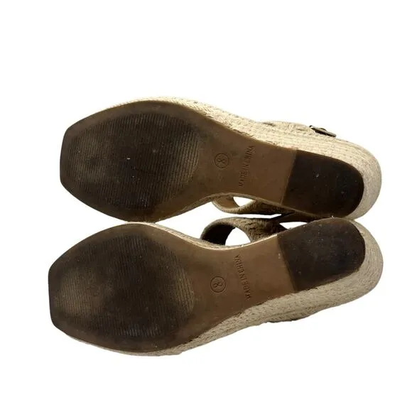 Steve Madden Women's Uri Wedge Sandal Jute Brown SIZE 8