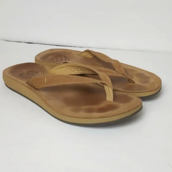 STIO Women's Flip Flops Sandals Brown Size 10