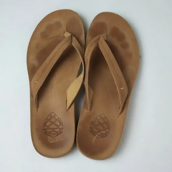 STIO Women's Flip Flops Sandals Brown Size 10
