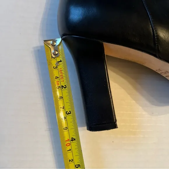 Stuart Weitzman Rosalind Sz 8.5 Black Leather Platform Boots Luxury