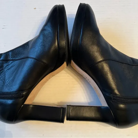 Stuart Weitzman Rosalind Sz 8.5 Black Leather Platform Boots Luxury