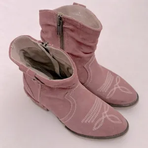 Sundance | Etta Slouchy Cowboy Western Side Zip Suede Boots Pink (EU 36/ US 6.5)