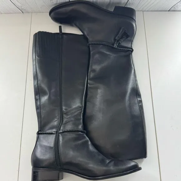 Talbot Boots Black Tish Rope Women’s Size 10M Women’s Tall Boots