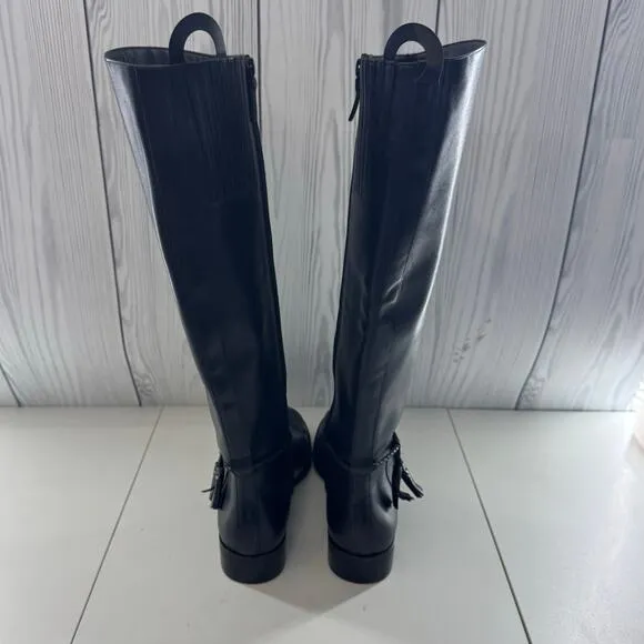 Talbot Boots Black Tish Rope Women’s Size 10M Women’s Tall Boots