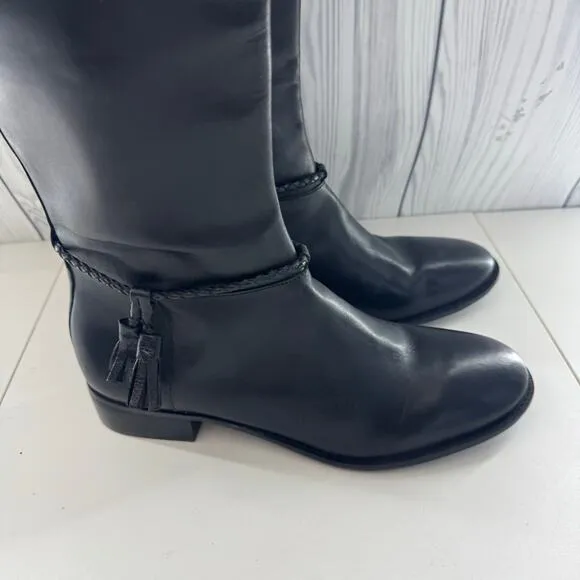 Talbot Boots Black Tish Rope Women’s Size 10M Women’s Tall Boots
