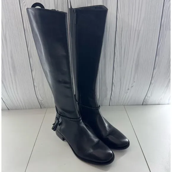 Talbot Boots Black Tish Rope Women’s Size 10M Women’s Tall Boots