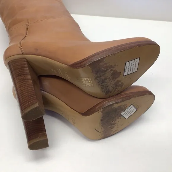Tall Italian Leather Vero Cuoio Brown Boots