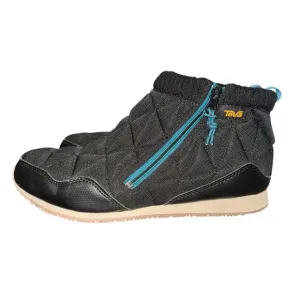 Teva ReEmber Mid Bootie Men's Sz 10 Black Quilted Side Zip Shoes Water Resistant