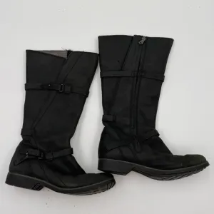 Teva Women’s 7 Black Leather De la Vina Tall Knee High Boots