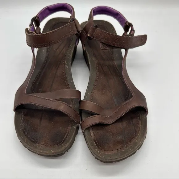 Teva Ysidro Universal Wedge Purple / Brown Sandals 9