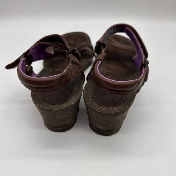 Teva Ysidro Universal Wedge Purple / Brown Sandals 9