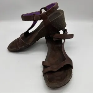 Teva Ysidro Universal Wedge Purple / Brown Sandals 9