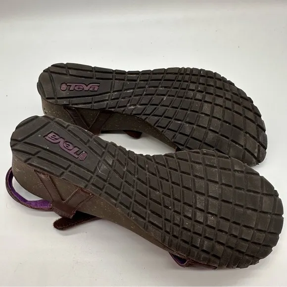 Teva Ysidro Universal Wedge Purple / Brown Sandals 9