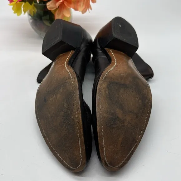 Texas Boot Company Dark Brown Ankle High Short Cowboy Boots Size 10.5 COW7155