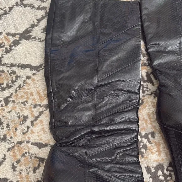 The Frye Company Ava Tall Snakeskin Leather Boots Size 7.5
