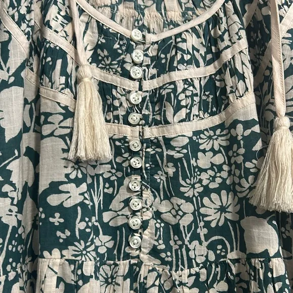 The Great. The Breeze Low-Back Tiered Maxi Dress 1/Small