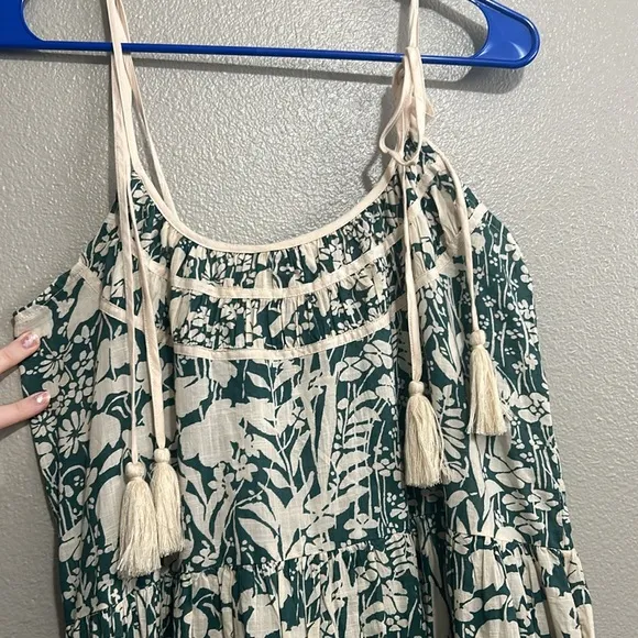 The Great. The Breeze Low-Back Tiered Maxi Dress 1/Small