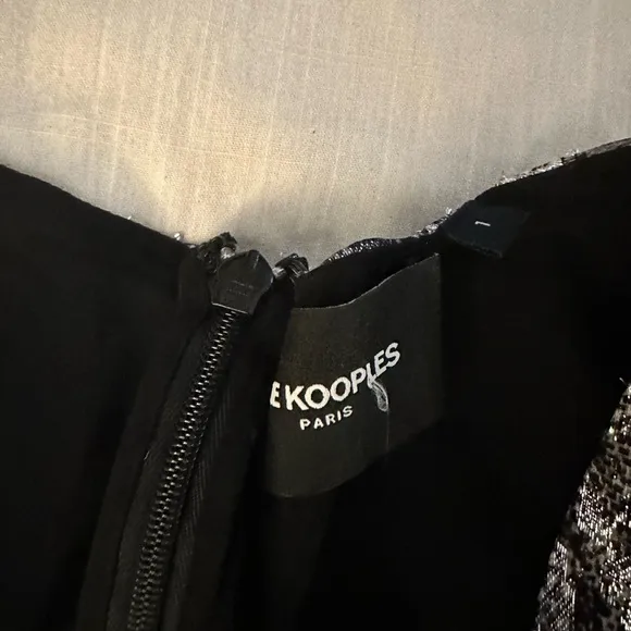 The Kooples Silver Leopard Metallic Dress (D4)