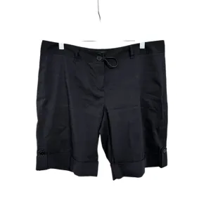 Theory Linen Blend Black Cargo High Rise Shorts Size 12 Lightweight Packable