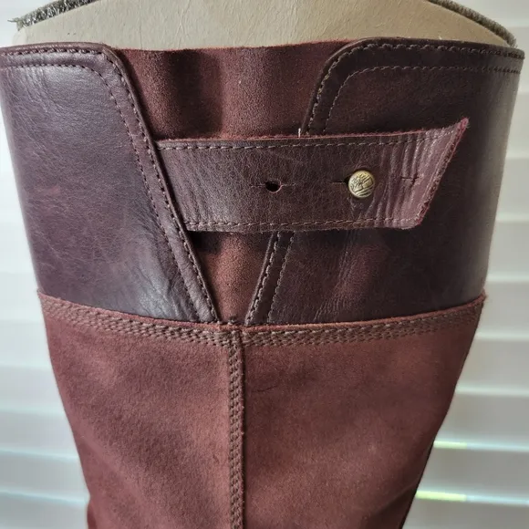 Timberland chocolate earthkeepers bethel buckle tall riding zipper boots