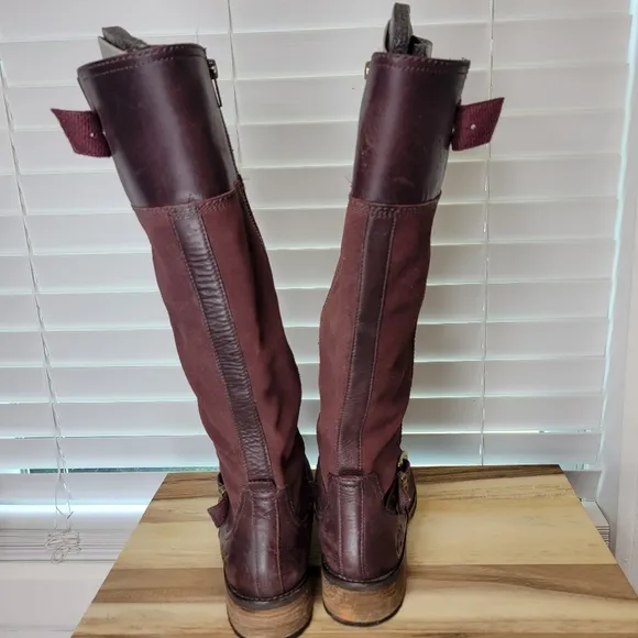 Timberland chocolate earthkeepers bethel buckle tall riding zipper boots
