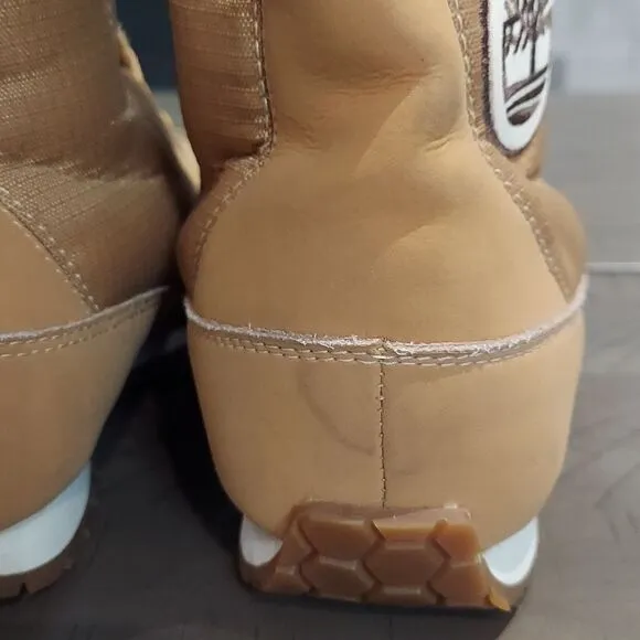 Timberland Grammercy Tall Wheat Lace-Up Fur Lined Boots Sz 7.5
