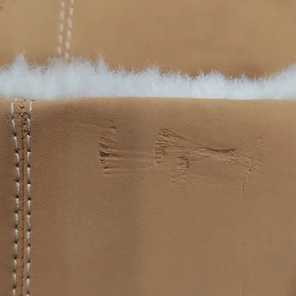 Timberland Grammercy Tall Wheat Lace-Up Fur Lined Boots Sz 7.5
