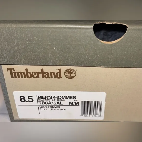 Timberland Men’s Killington Oxford Shoes, Size 8.5, Black