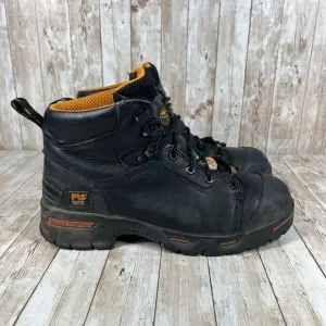 TIMBERLAND PRO 'Endurance' 6&quot; Steel Toe‎ Black Leather Boots. Sz 10.5