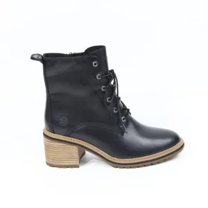 Timberland Sienna Lug Sole Boots New Women Black Leather 9.5