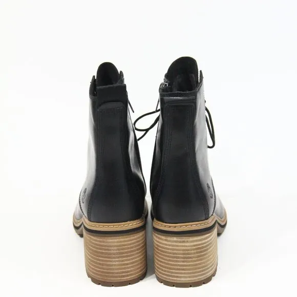 Timberland Sienna Lug Sole Boots New Women Black Leather 9.5