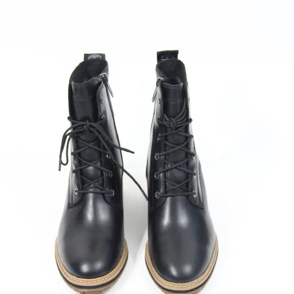 Timberland Sienna Lug Sole Boots New Women Black Leather 9.5