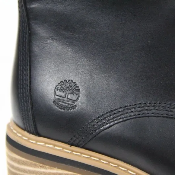 Timberland Sienna Lug Sole Boots New Women Black Leather 9.5