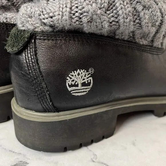 Timberland Tall Cable Knit Sweater Boots 9W