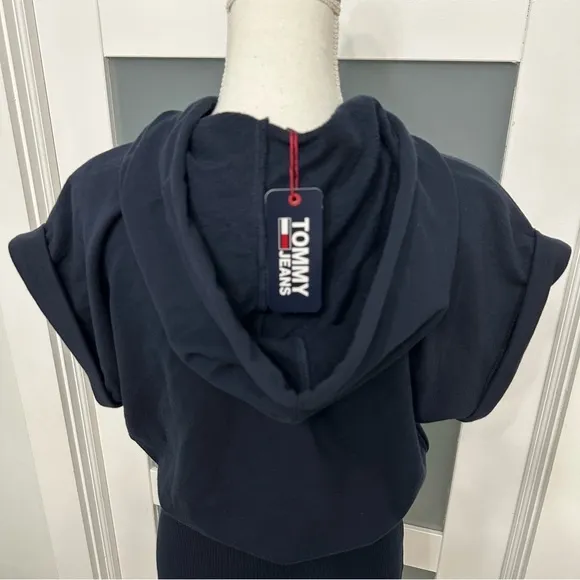 Tommy Hilfiger Women's French Terry Short Sleeves Hoodie Sneaker Dress SZ M NWT