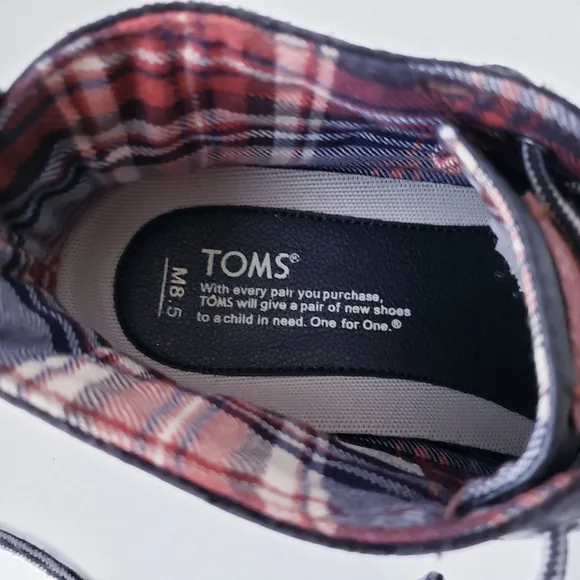 Toms Black Leather Lace-up Boots