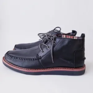 Toms Black Leather Lace-up Boots