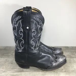 Tony Lama Womens (VF3033) Vaquero 11” Black Vail Western Cowgirl Boots Size 10
