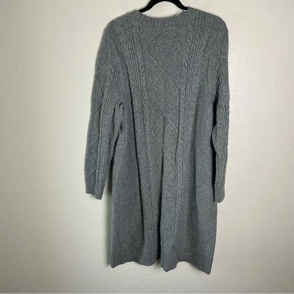 Torrid Heather Grey At The Knee Sweater Cable Dress 2X NWT 41025232