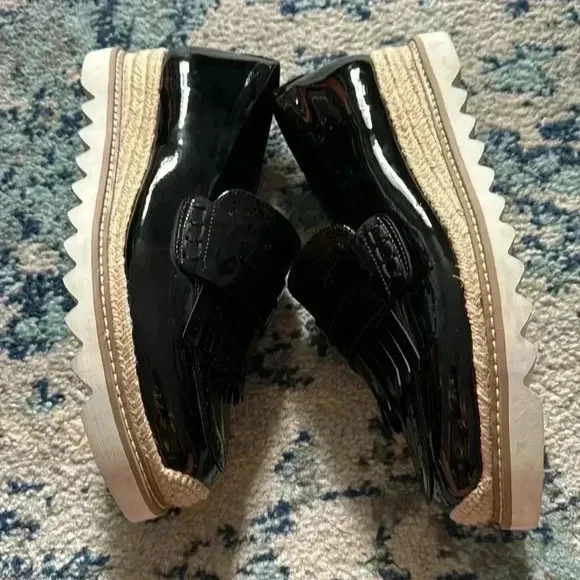 Torrid vegan patent leather platform penny loafer 12ww NWOB