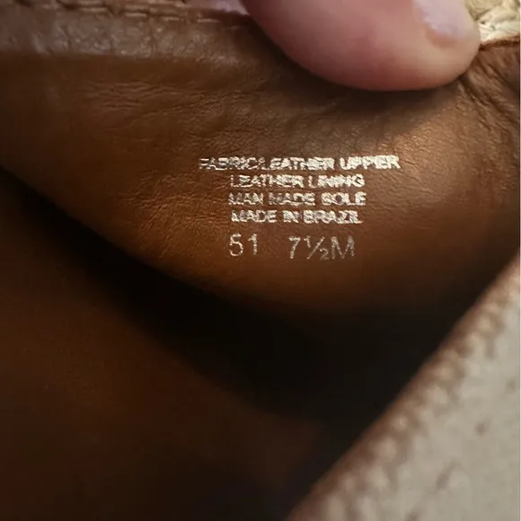 Tory Burch Beige Wedge Sandals with Tory Burch Beaded Detail on Heel Size 7.5